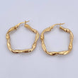 Candongas Milu 2.85gr / 3cm / Entorchadas Texturizadas Oro Amarillo 18K &