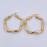 Candongas Milu 2.85gr / 3cm / Entorchadas Texturizadas Oro Amarillo 18K &