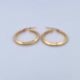 Candongas Clau 1.95gr / 2.7cm / Lisas Oro Amarillo 18K &