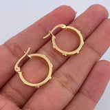 Candongas Tornillo 1.85gr / 1.9cm / Punteadas Oro Amarillo 18K &