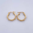 Candongas Tornillo 1.85gr / 1.9cm / Punteadas Oro Amarillo 18K &