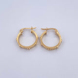 Candongas Tornillo 1.85gr / 1.9cm / Punteadas Oro Amarillo 18K &