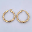 Candongas Gema 3gr / 2.7cm / Entorchada Relieve Oro Amarillo 18K &