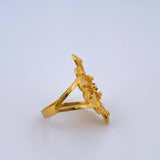 Anillo Filigrana 4.4gr / T6 3/4 / Circon Verde Oro Amarillo 18K &