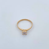 Anillo Solitario 2.05gr / T8 / Circon Blanco Oro Amarillo 18K &