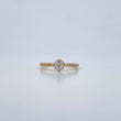 Anillo Solitario Churumbela 2gr / T6 3/4 / Circones Blancos Oro Amarillo 18K &