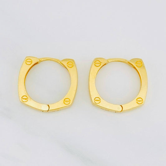 Candongas Tornillo 3.45g / 1.5cm Oro Amarillo 18K