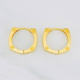 Candongas Tornillo 3.45g / 1.5cm Oro Amarillo 18K