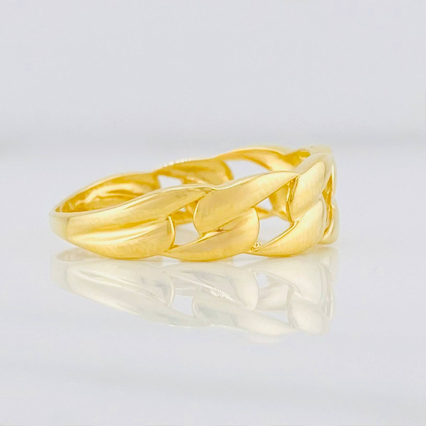 Anillo Cubano 1.5g / T6 3/4 Oro Amarillo 18K