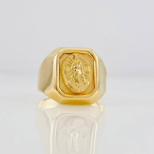 Anillo Cristo 4.05g / T9 1/2 Oro Amarillo 18K