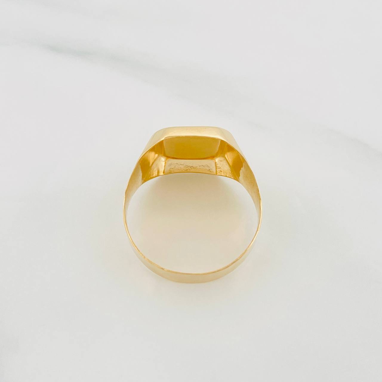 Anillo Sello Estrella David 3.45g / T10 Oro Amarillo 18K