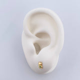 Topos Sapo 0.6gr / Circones Verde Blancos Oro Amarillo 18K $