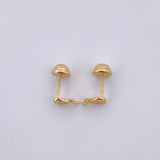 Topos Corazon Compartido 0.7gr / Circones Blancos Oro Amarillo 18K $