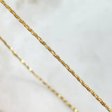 Cadena Veneciana En Espiral 3.1gr / 45cm / 1.2mm Oro Amarillo +3 18K
