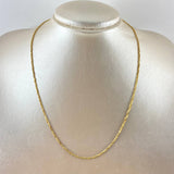 Cadena Veneciana En Espiral 3.1gr / 45cm / 1.2mm Oro Amarillo +3 18K