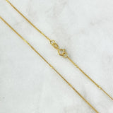 Cadena Cubana En Espiral 1.6gr / 45cm / 1mm Oro Amarillo +3 18K