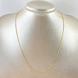 Cadena Cubana En Espiral 1.6gr / 45cm / 1mm Oro Amarillo +3 18K