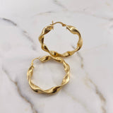 Candongas Amber 3.95gr / 3cm / Entorchadas Oro Amarillo 18K $