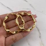 Candongas Amber 8.4gr / 4.5cm / Entorchadas Oro Amarillo 18K $
