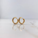 Candongas Gala 3.2gr / 1.2cm / Circones Blancos Oro Amarillo 18K $