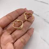 Candongas Daki Rombo 1.85gr / 2.2cm / Diamantadas Tres Oro 18K #