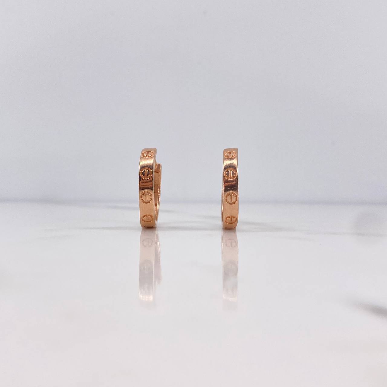 Candongas Tornillo 3.8gr / 1.7cm / Oro Rosa 18K #