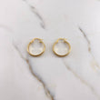 Candongas Kuki 1.7gr / 2.3cm / Rayadas Oro Amarillo 18K $