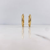 Candongas Nia 2.45gr / 2.6cm / Redonda Oro Amarillo 18K #
