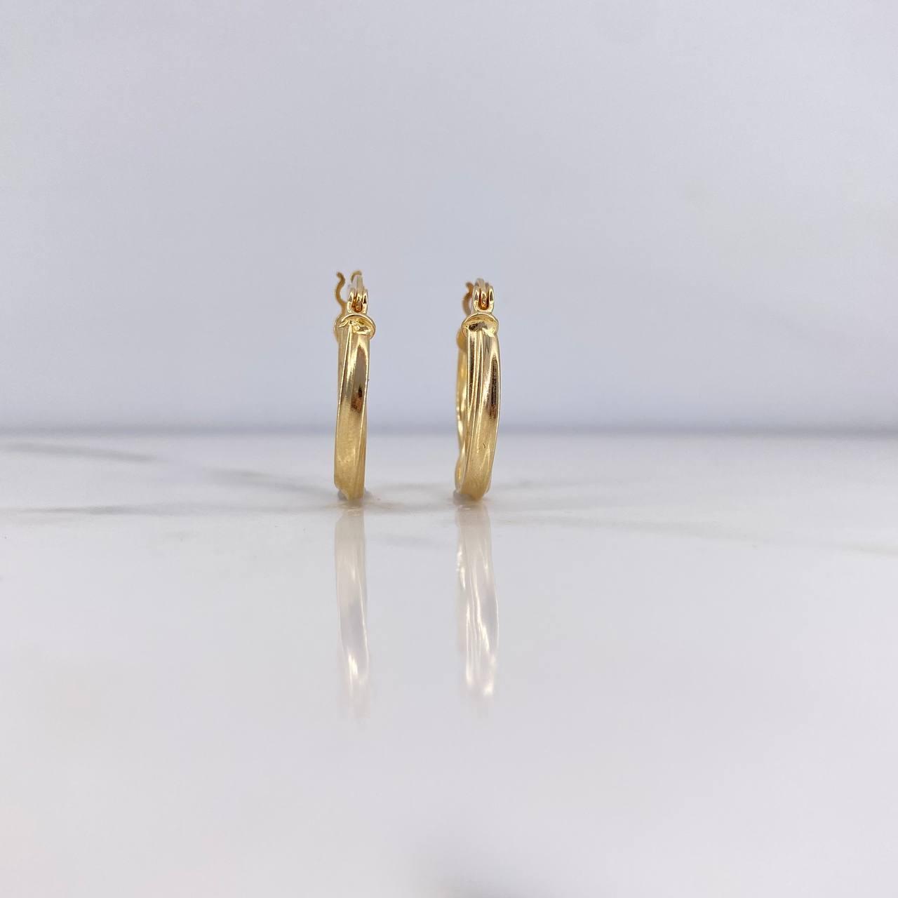 Candongas Mai 2gr / 2cm / Rayadas Oro Amarillo 18K #