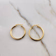 Candongas Clau 2.05gr / 3cm / Rayada Oro Amarillo 18K #