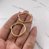 Candongas Juli 2.9gr / 2.8cm / Rayadas Oro Amarillo 18K $