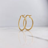 Candongas Juli 2.9gr / 2.8cm / Rayadas Oro Amarillo 18K $