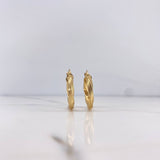 Candongas Mai 2.15gr / 2.2cm / Rayadas Oro Amarillo 18K #
