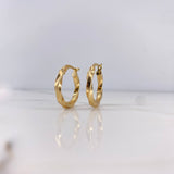 Candongas Kari 1.85gr / 1.9cm / Entorchadas Oro Amarillo 18K #