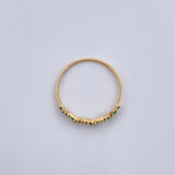 Anillo Churumbela 0.95gr / T7 3/4 / Circones Verdes Oro Amarillo 18K $