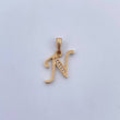 Dije Letra N 1.05gr / 1.8cm / Circones Blancos Oro Amarillo 18K &