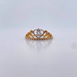 Anillo Corona Corazon 15's 2.55gr / T10 3/4/ Circones Blancos Dos Oros Amarillo Blanco 18K $