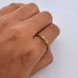 Anillo Moño Churumbela 1.75gr / T7 / Circones Verdes Oro Amarillo 18K $