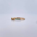 Anillo Moño Churumbela 1.75gr / T7 / Circones Verdes Oro Amarillo 18K $