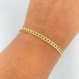 Pulso Cubano 2.65gr / 20.5cm / 3.9mm Oro Amarillo +1 18K $