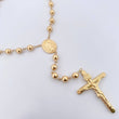 Rosario Virgen Milagrosa 19.3gr / 68.6cm / 6-7mm Bolas Lisas Oro Amarillo 18K $