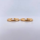 Candongas Mary 2.8gr / 3cm / Rayadas Oro Amarillo 18K $