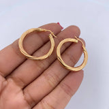 Candongas Mary 2.8gr / 3cm / Rayadas Oro Amarillo 18K $