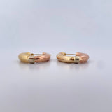 Candongas Fanny 4gr / 3.7cm / Punteadas Tres Oros 18K $