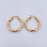 Candongas Serpiente 2.75gr / 2.8cm / Entorchadas Oro Amarillo 18K $
