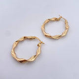 Candongas Serpiente 2.75gr / 2.8cm / Entorchadas Oro Amarillo 18K $
