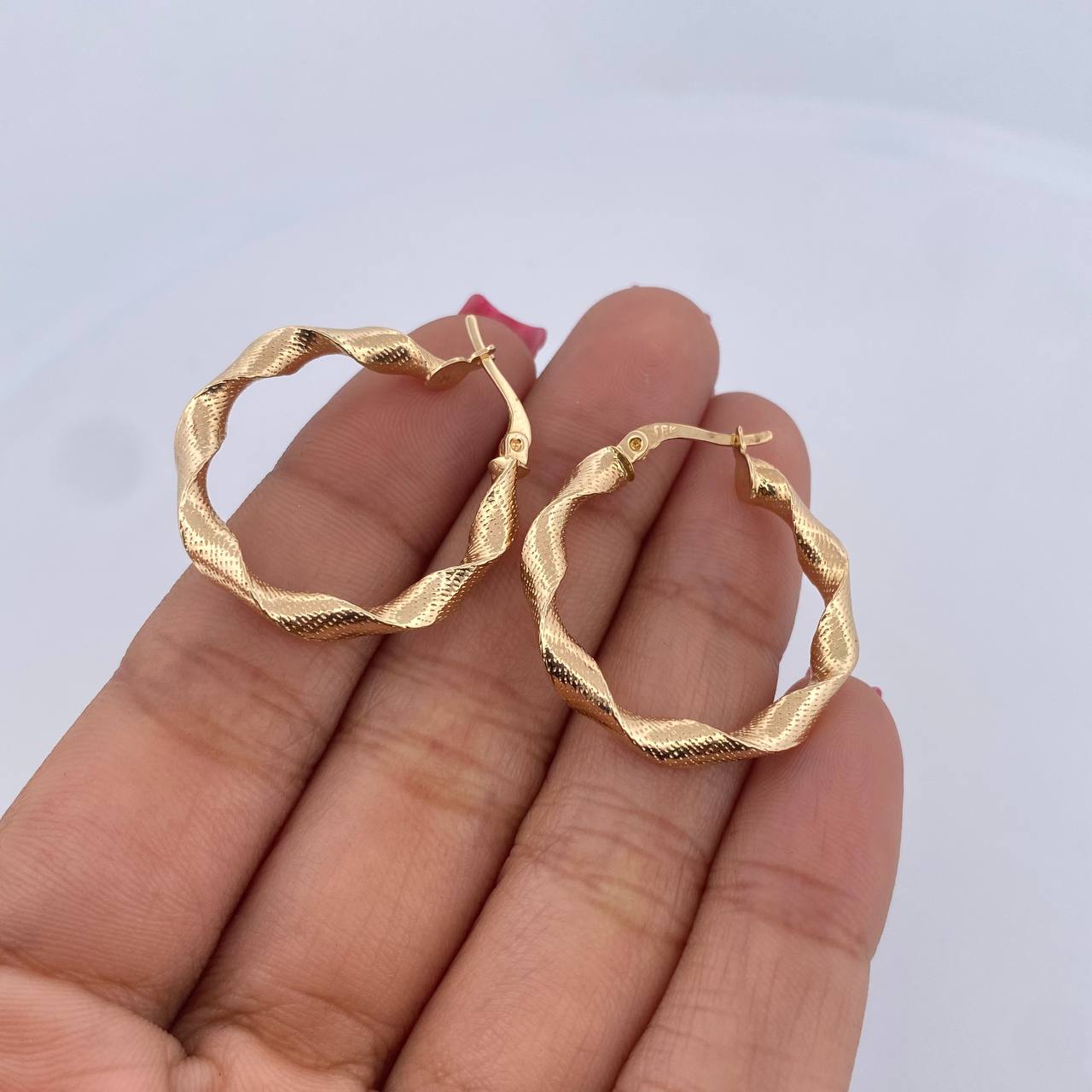 Candongas Serpiente 2.75gr / 2.8cm / Entorchadas Oro Amarillo 18K $