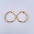 Candongas Lui 2.95gr / 3.1cm / Lisas Rayadas Tres Oros 18K $