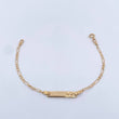 Pulso Bebé Figaro 1.4gr / 13.7cm / 1.5mm Placa Rectangular Lisa Oro Amarillo +1 18K $