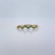Anillo Churumbela 0.95gr / T7 3/4 / Circones Verdes Oro Amarillo 18K $